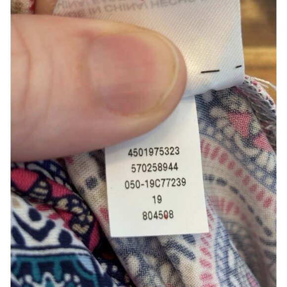 NEW Chicos Medallion Print Midi Shirt Dress 2 (12 / 14) Pink Blue Multi NWOT - Picture 7 of 8